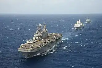 USS&nbsp;Peleliu&nbsp;(LHA-5), a Tarawa-class amphibious assault ship