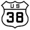 U.S. Route 38 marker