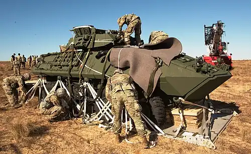 Recovery of an airdropped LAV-25A2