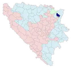 Location of Ugljevik within Republika Srpska