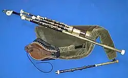 A full set of Uillean pipes.