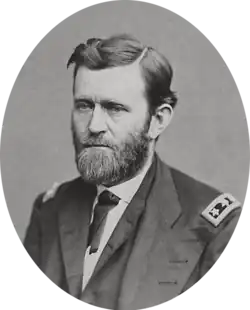 Old picture of an American Civil War general with beard