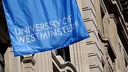 University of Westminster banner with logo