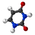 Ball-and-stick model of uracil