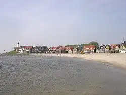 Current town and former island of Urk