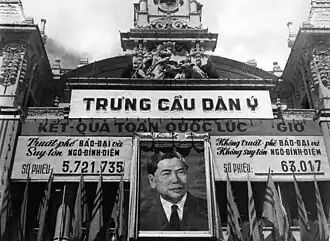Referendum between ex-chief of state Bảo Đại and president-to-be Diệm, 1955