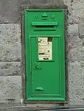 An An Post VR wall box at the National Museum of Ireland, Dublin, Ireland.