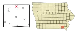Location of Birmingham, Iowa