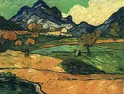 Le Mont Gaussier with the Mas de Saint-Paul (b/w copy) 1889 Private collection (F725)