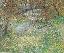 River Bank in Springtime also Banks of the Seine with the Pont de Clichy 1887 Dallas Museum of Art, Dallas, Texas (F352)