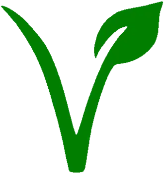 European Vegetarian Union trademark, generally used to indicate 'vegetarian' or 'vegan'