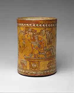Vessel with throne scene, Chamá style, late 7th–8th century (Metropolitan Museum of Art)
