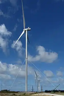 Vestas V126-3.45 MW guyed tower at Østerild