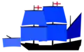 Position of command flags on Vice Admirals flagship (1545-1596).