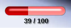 A light red bar, 39% of which is filled with a darker shade of red
