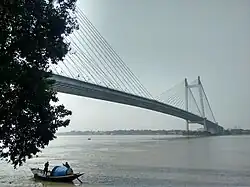 View of the Hooghly River and Vidyasagar Setu from Prinsep Ghat