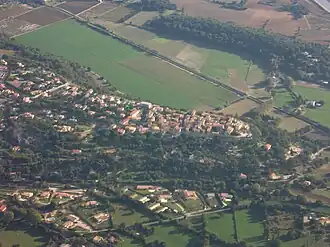 An aerial view of Cornillon-Confoux