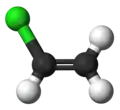 Structural formula of vinyl chloride