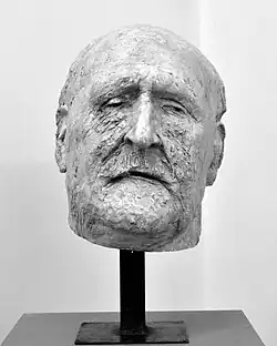 A bust of Karel Pravoslav Sádlo, by Vlasta Prachatická (1960), his niece