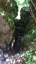 Waterfall near the entrance