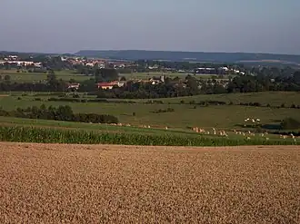 A view of the village of Cesse seen from Luzy-Saint-Martin