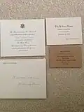 White House invitation from President and Mrs. Roosevelt