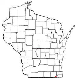 Location of the Town of Bloomfield, Wisconsin
