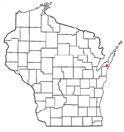 Location of Forestville, Wisconsin