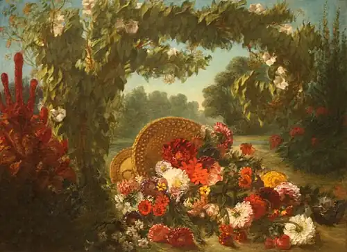 Basket of Flowers by Eugene Delacroix