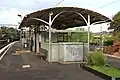 Waiting shelter on Platforms 1 and 2, August 2024