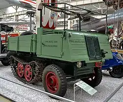 Civilian half-track Waldschlepper as a forestry vehicle