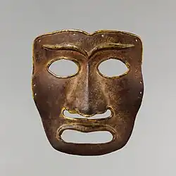 Mongol war mask, 12-14th century. One of the only two Mongolian or Tibetan armour masks.