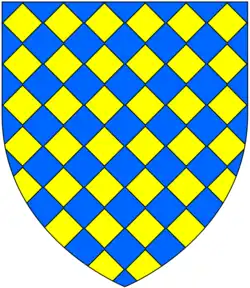 Lozengy or and azure (effectively a field azure semée with lozenges or)