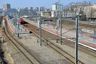 Warszawa Gdańska platforms, view to the west. March 2012