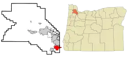 Location in Oregon