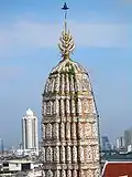 A seven-pronged trishula on top of Wat Arun, also known as the "trident of Shiva".[10]
