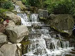 Kyoto Garden waterfall - beautiful relaxing garden for residents