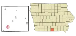 Location of Clio, Iowa