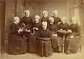 Orphans living at the Orphanage at the Oude Delft, around 1880