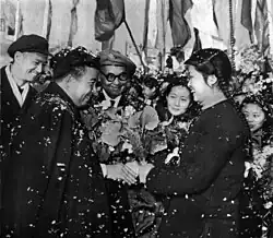 Image 11A welcoming ceremony for Sihanouk in China, 1956 (from Kingdom of Cambodia (1953–1970))