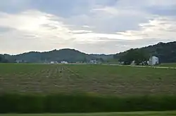 Fields along Illinois River Road east of Batchtown