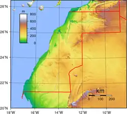 Image 5Topography of Western Sahara (from Western Sahara)