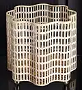 Basket in painted perforated metal, c. 1904