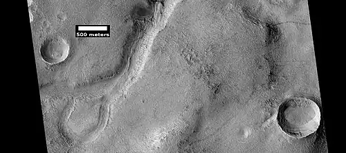 Oxbow lake, as seen by HiRISE under HiWish program.
