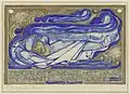 Calendar design for December, drawing, 1930–31