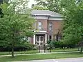 Lincolnway facade (south) of the William McCallum House, Valparaiso, Indiana