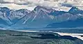 West aspect of Williams Peak (centered) with Pyramid Peak to right