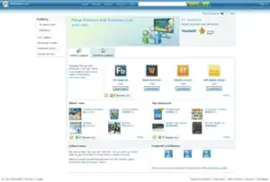 Windows Live Gallery homepage