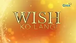 An image of glowing gold lights, over a gold background. The show title is displayed on the center of the image. The logo of GMA Network is displayed on the upper right side of the image.