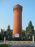 A watertower of the Lindley Filters.